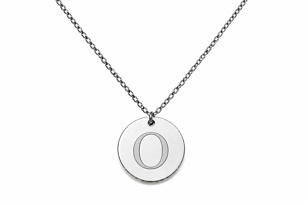 Initial “Ο”✨ Stainless Steel Initial Necklace | Personalized Letter A Pendant for Women & Men
