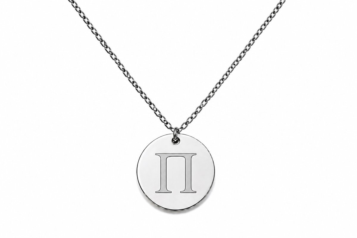 Initial “Π”✨ Stainless Steel Initial Necklace | Personalized Letter A Pendant for Women & Men