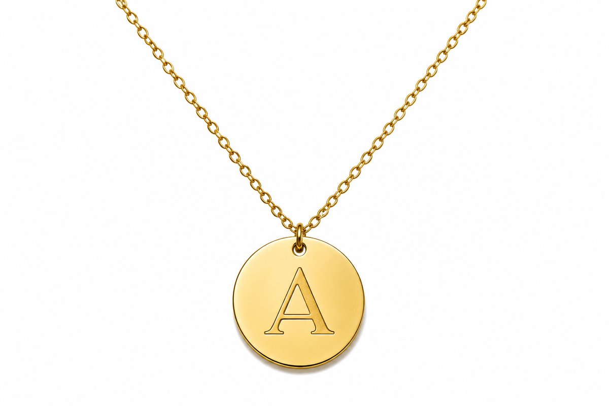 Initial “A”💫 Gold Stainless Steel Initial Necklace – Letter A | Personalized Jewelry