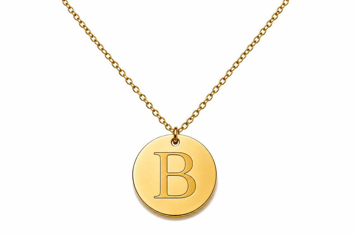 Initial “Β”💫 Gold Stainless Steel Initial Necklace – Letter A | Personalized Jewelry