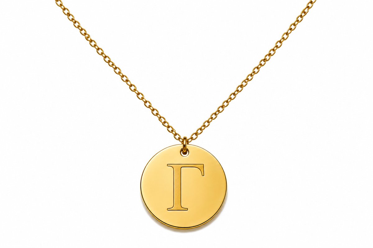 Initial “Γ”💫 Gold Stainless Steel Initial Necklace – Letter A | Personalized Jewelry