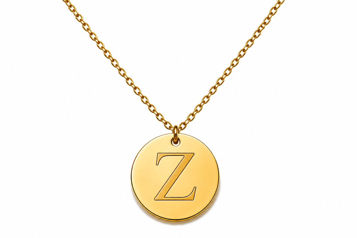 Initial “Ζ”💫 Gold Stainless Steel Initial Necklace – Letter A | Personalized Jewelry