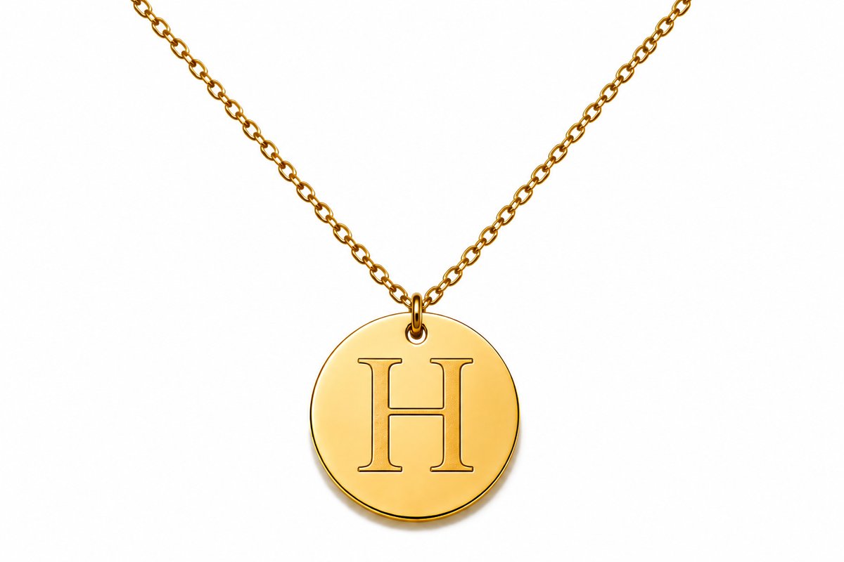 Initial “Η”💫 Gold Stainless Steel Initial Necklace – Letter A | Personalized Jewelry