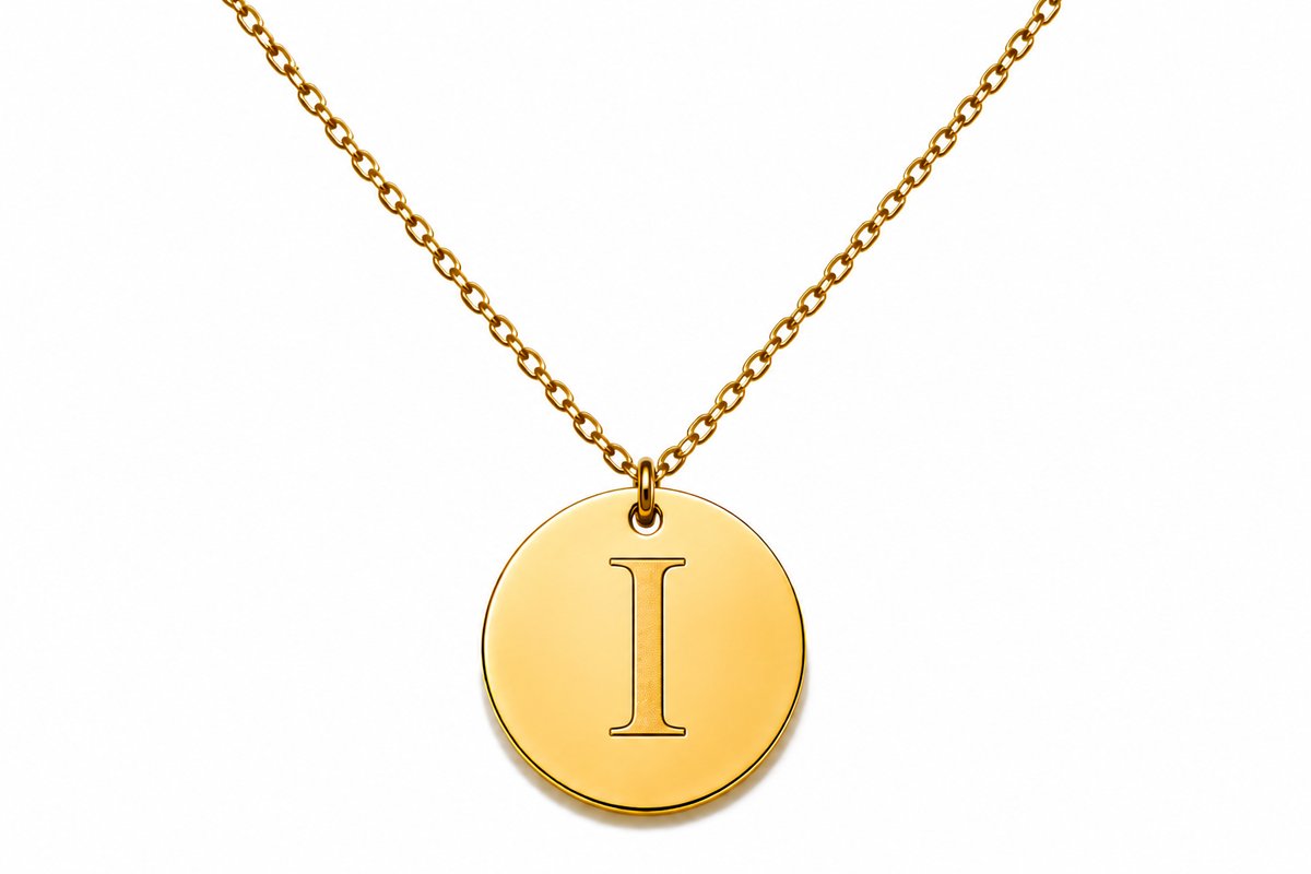 Initial “Ι”💫 Gold Stainless Steel Initial Necklace – Letter A | Personalized Jewelry