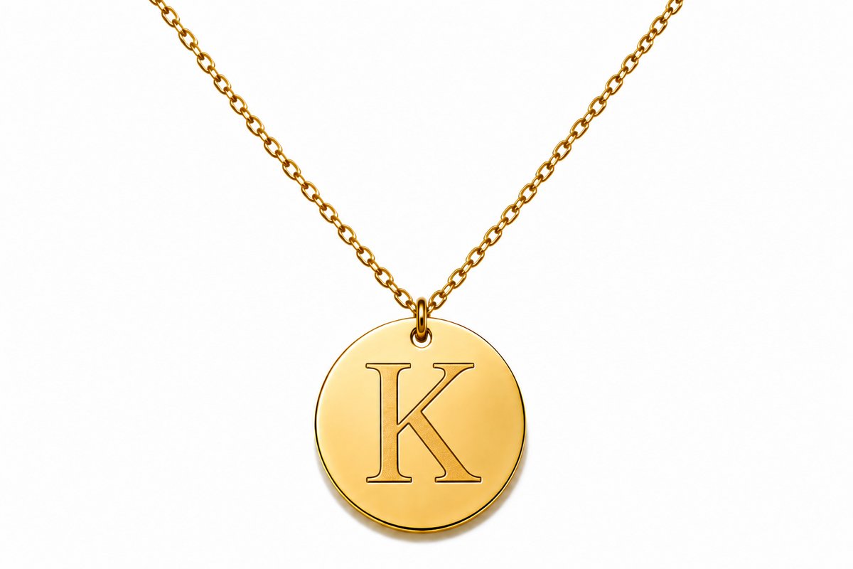 Initial “Κ”💫 Gold Stainless Steel Initial Necklace – Letter A | Personalized Jewelry