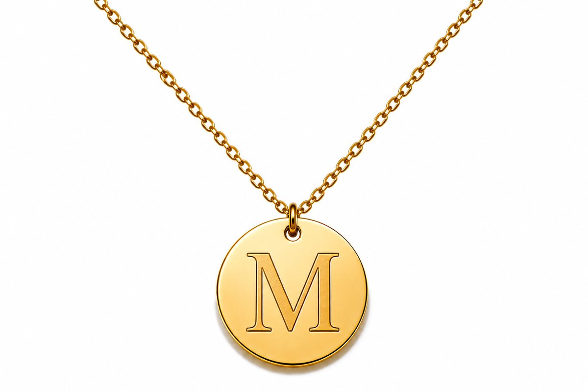 Initial “Μ”💫 Gold Stainless Steel Initial Necklace – Letter A | Personalized Jewelry