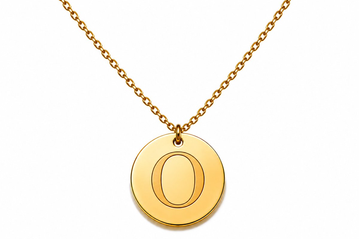 Initial “Ο”💫 Gold Stainless Steel Initial Necklace – Letter A | Personalized Jewelry