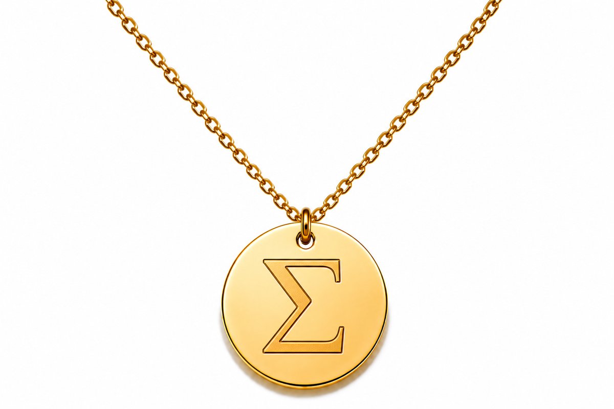 Initial “Σ”💫 Gold Stainless Steel Initial Necklace – Letter A | Personalized Jewelry