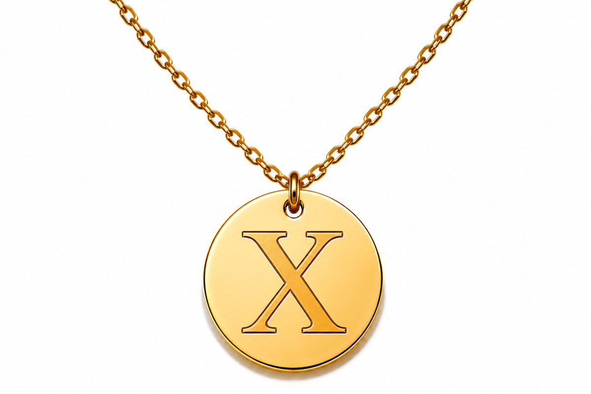 Initial “Χ”💫 Gold Stainless Steel Initial Necklace – Letter A | Personalized Jewelry