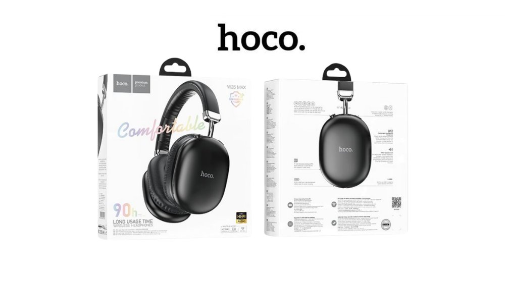 HOCO P9 Pro Max Wireless Headphones – Black Bluetooth Headset 🎧