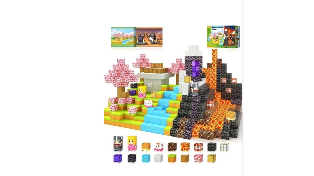 Magnetic Building Blocks Pixel World Set – Creative 3D Construction Toy