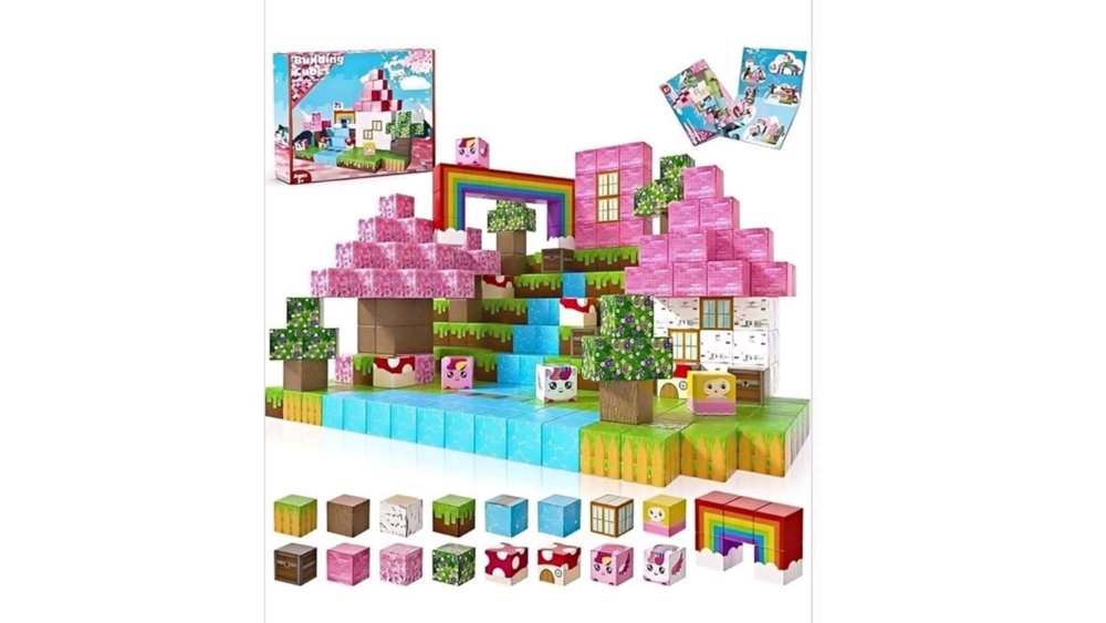Magnetic Fantasy Building Blocks Set – Creative Pixel World Construction Toy