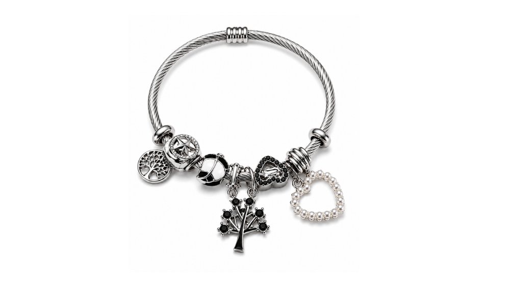 💫 Pandora Style Bracelet – black life tree Charms