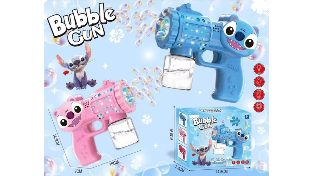Electric Bubble gun Stitch with light and music