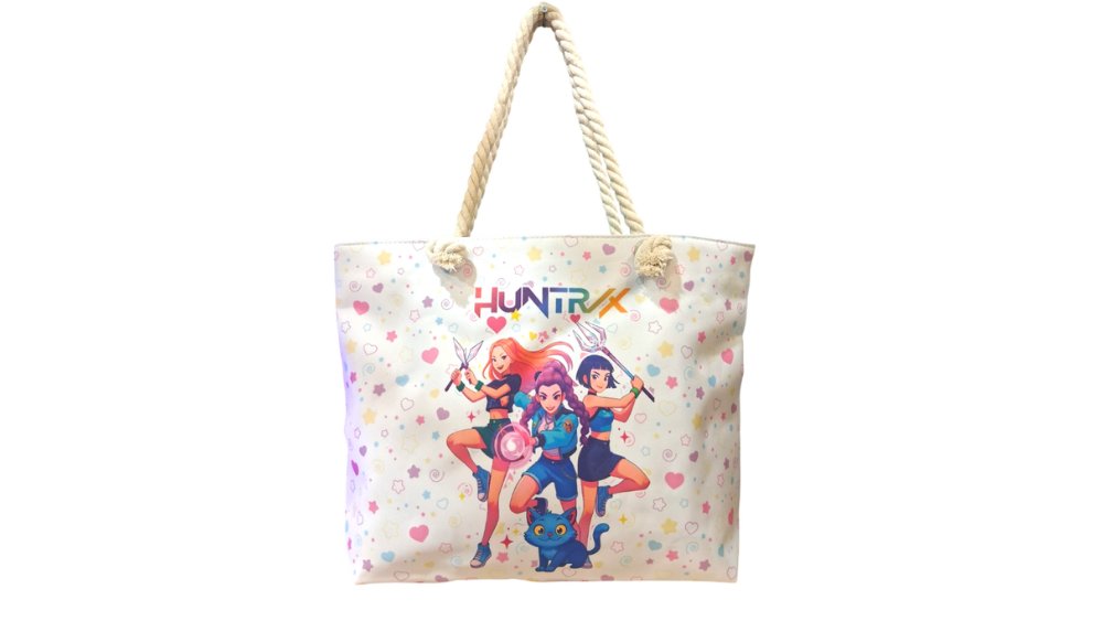 K-Pop Demon Hunters Girls Beach Tote Bag big 49cm