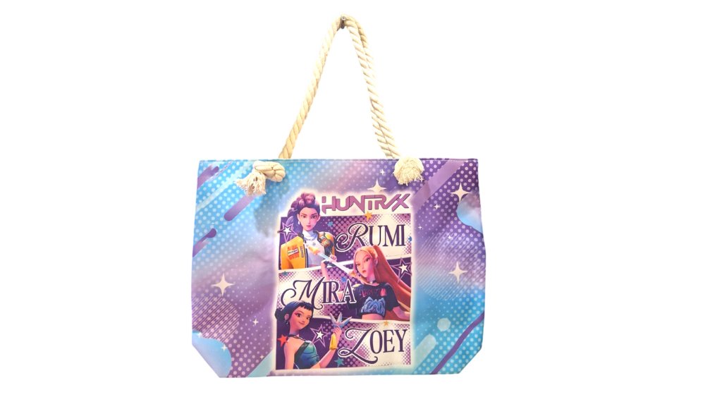 K-Pop Demon Hunters Girls Beach Tote Bag big 49cm