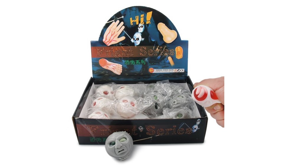 Brain Squishy with fake worms inside