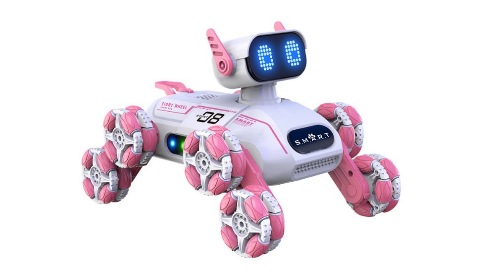 Pink 🤖 Smart Robot Dog – Interactive Remote Control Pet