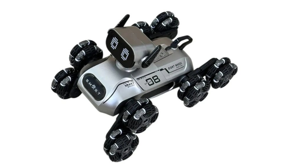 Silver 🤖 Smart Robot Dog – Interactive Remote Control Pet