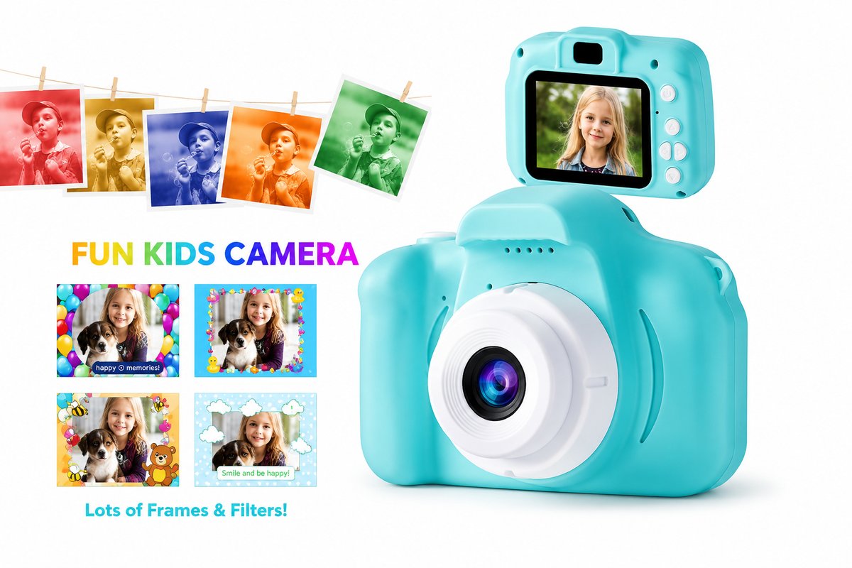 Kids camera BLUE GREEN