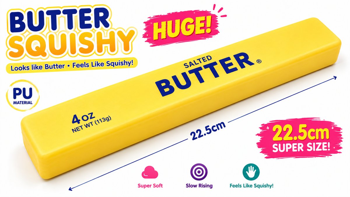 Huge Butter Squishy from Tik-Tok