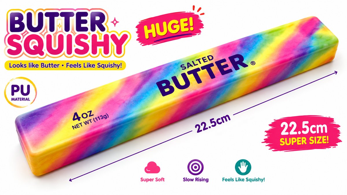 Huge Rainbow Butter Squishy