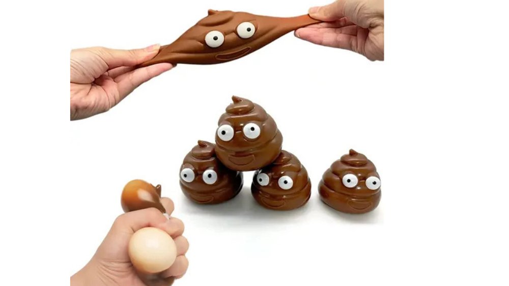 Funny Poop Squishy Stress Ball – Stretchy Slow Rebound Squeeze Toy for Kids & Adults
