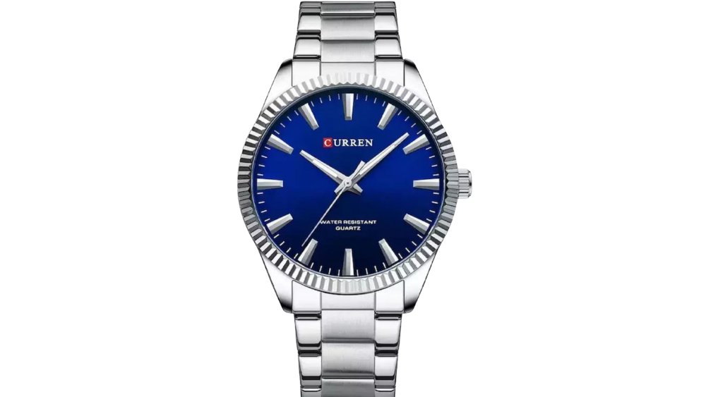 Curren Men’s Watch – Blue Dial with Stainless Steel Bracelet