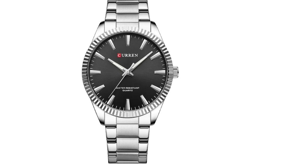 Curren Men’s Watch –sivler and black stainless Steel Bracelet