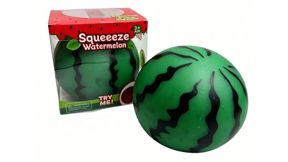 Big watermelon squishywith orbeez in a box