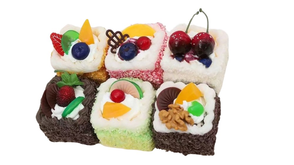 Realistic Cake Slice Fridge Magnet – Foam Dessert Decoration | 6 Assorted Designs