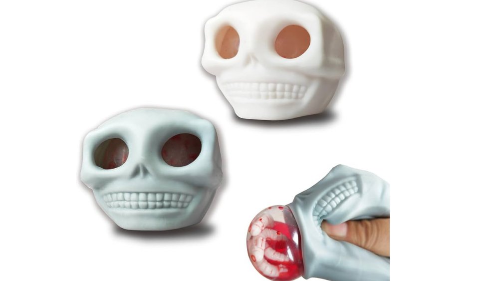 Brain Squishy with fake worms inside