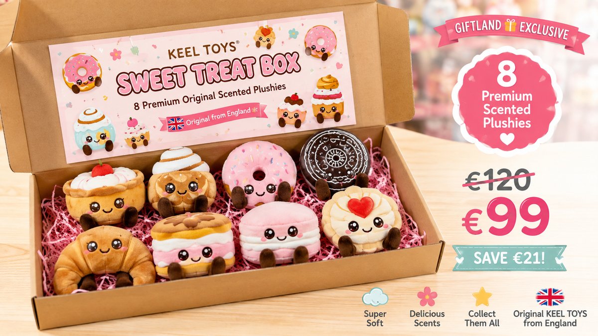 Sweet Treat Box – 8 Premium Original Scented Plushies | Gift Box
