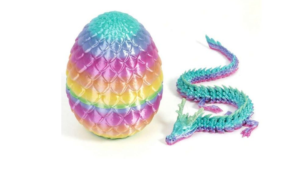 Mystery Dragon Egg with 30cm Articulated Dragon – Random Colour | Fidget Collectible Toy