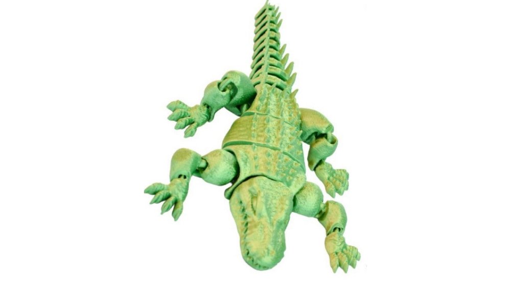 Articulated Crocodile Figure 22cm – Random Colour | Flexible Fidget Collectible Toy