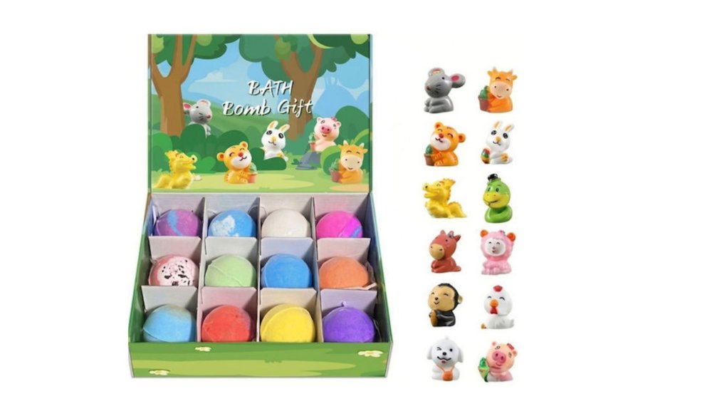 Viral bath bomp with cute aninal inside 50gr