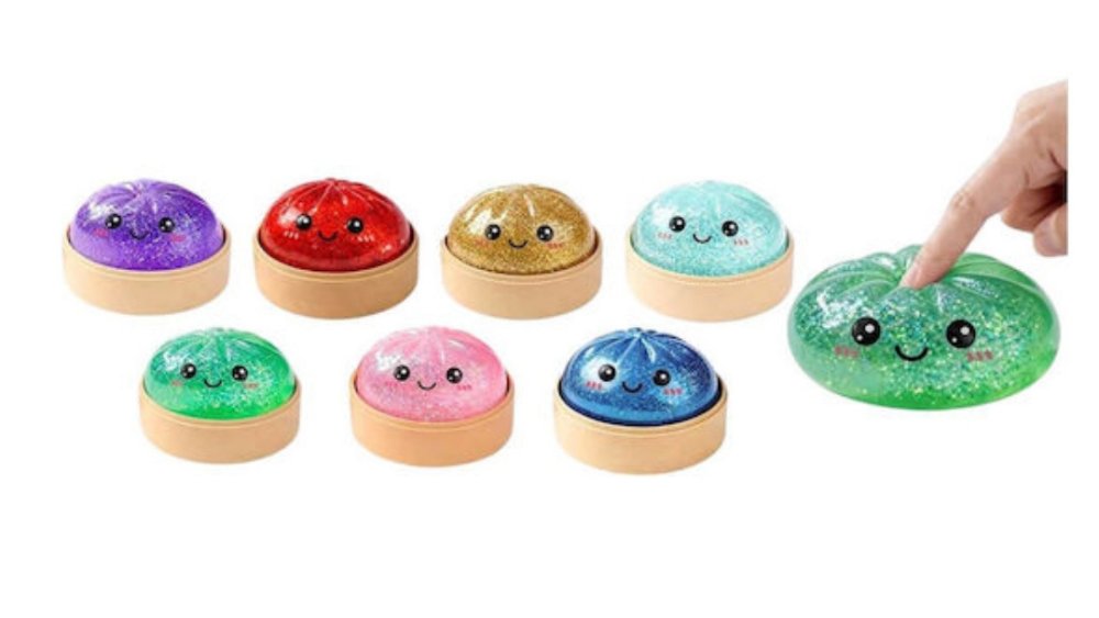 Mini Mystery Squishy Dumpling glitter with “needoh” filling