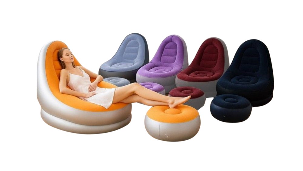 Inflatable Lounge Chair & Ottoman Set