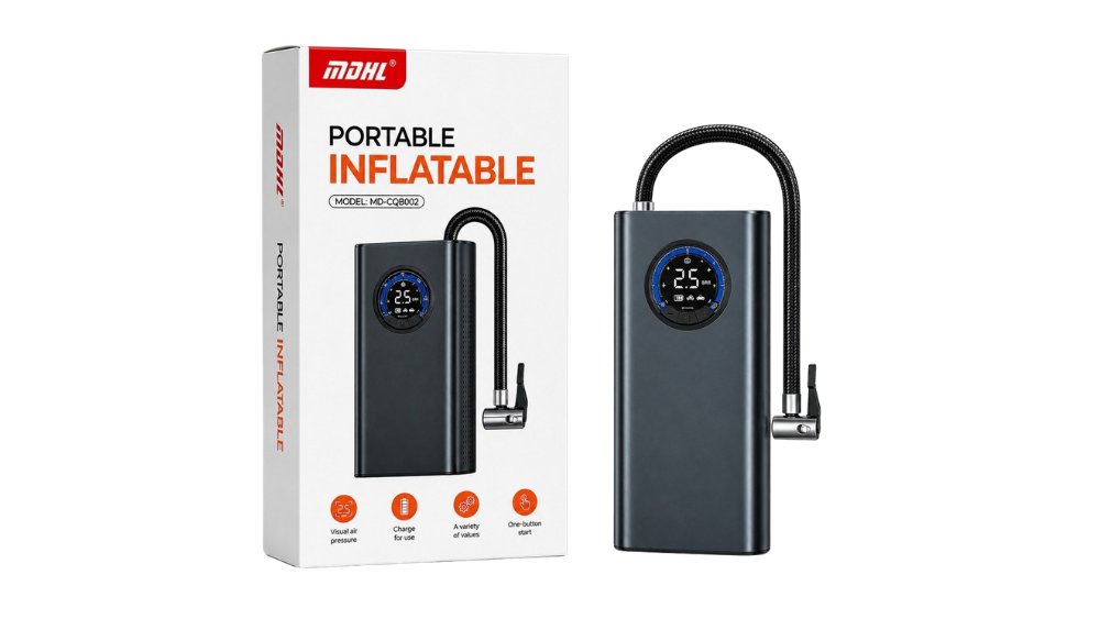 Portable Electric Air Pump with Digital Pressure Display
