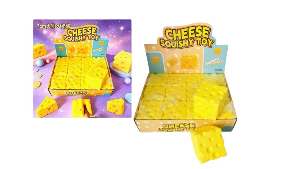 Soft PU Cheese Squishy from Tik-Tok