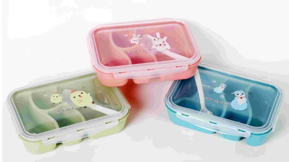 Cute Animal 3-Compartment Bento Lunch Box