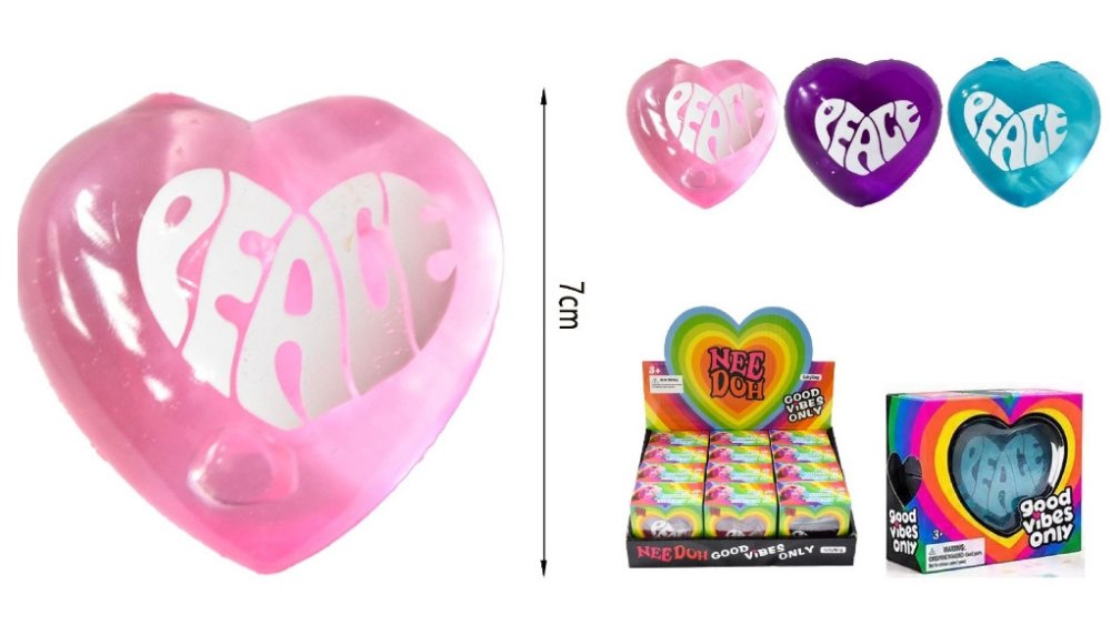 Needoh Style Squeese hearts sugar filled random colour