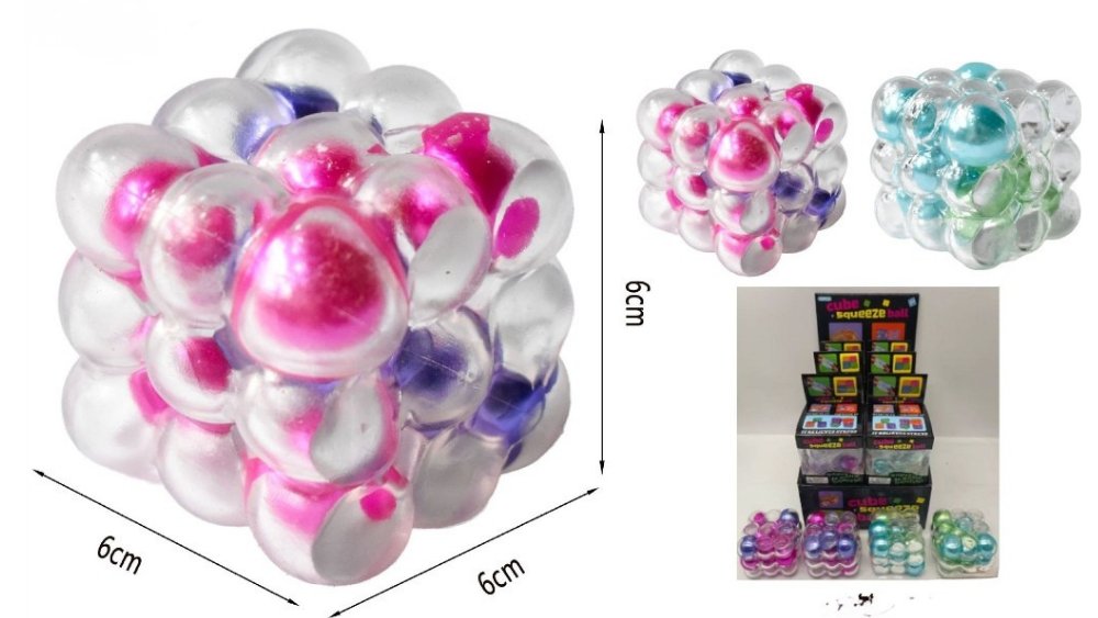 Asmr Squishy cube with beads