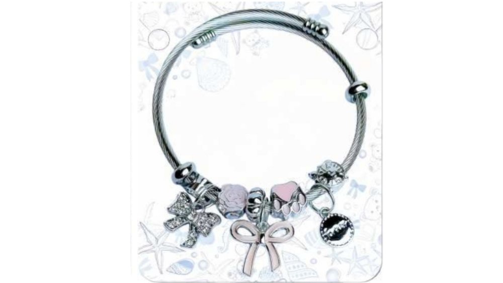 💫 Pandora Style Bracelet – pink bow