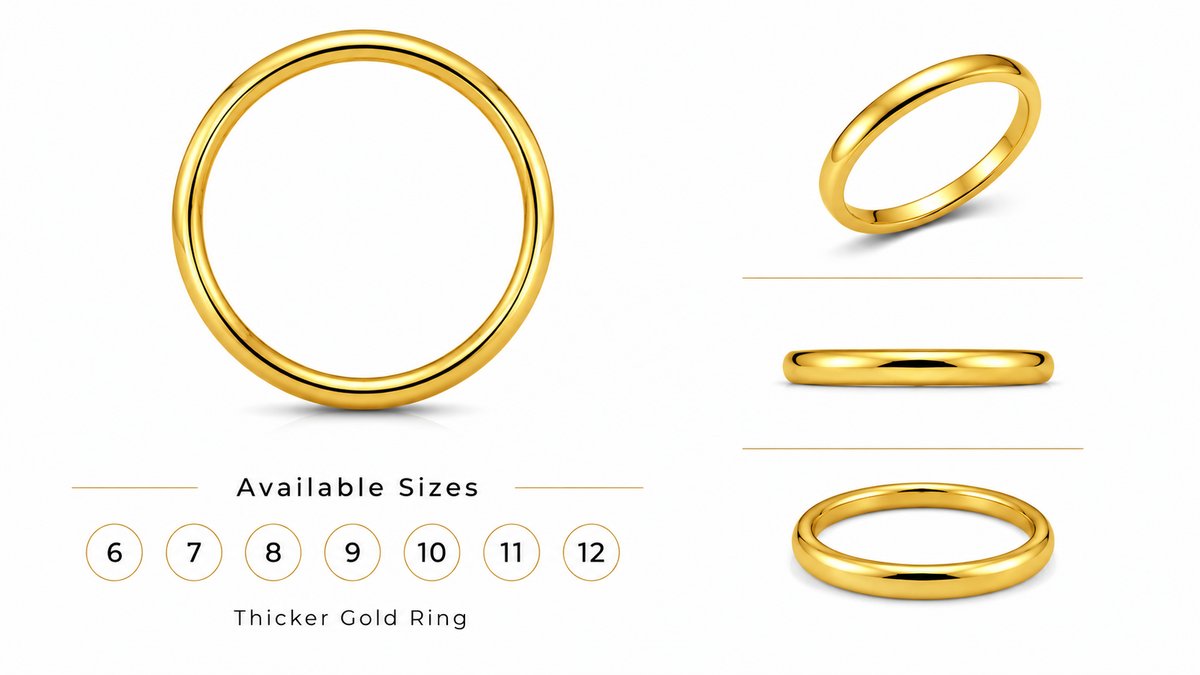 Classic Gold Stainless Steel Ring
