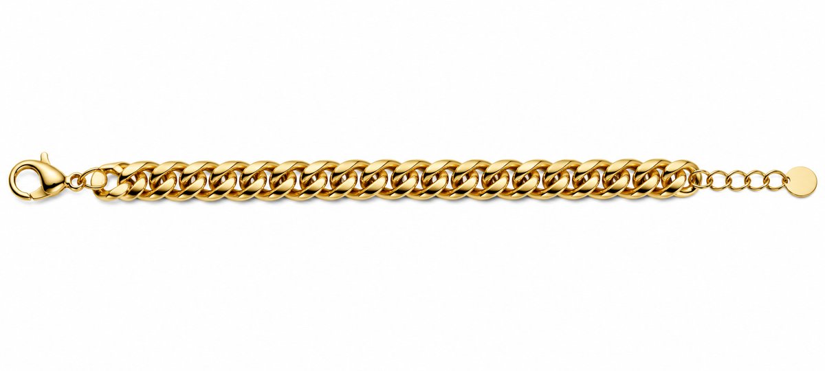 Stainless Steel Curb Chain Bracelet gold
