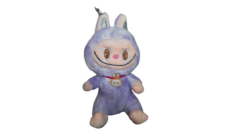 Purple Labubu Style Plush Toy 40cm – Cute Bunny Monster Soft Teddy
