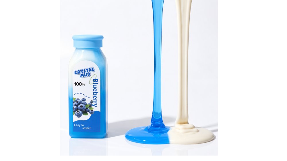 Crystal Mud Blueberry Slime Bottle – Stretchy Sensory Toy
