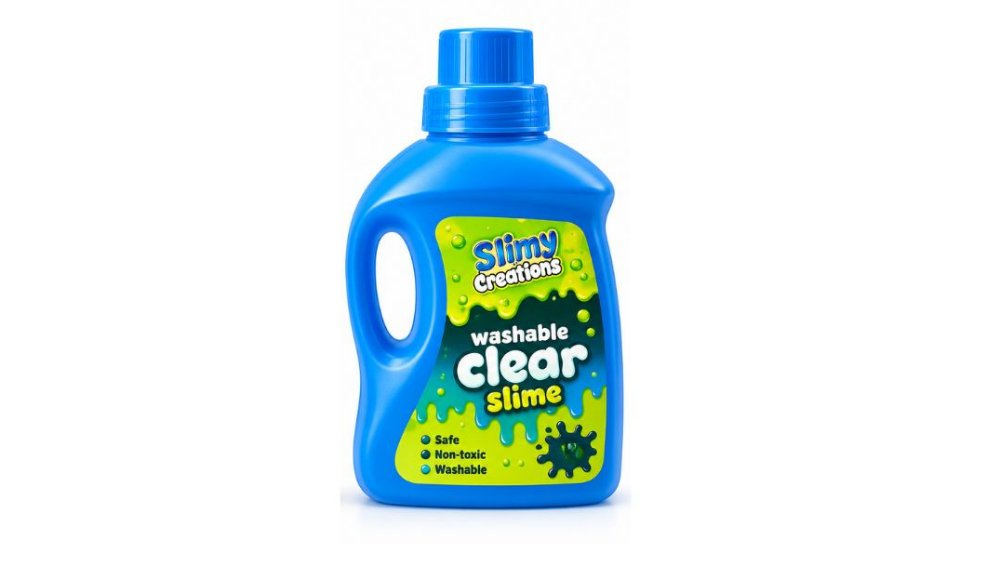 Cool Slime Laundry Bottle – Washable Sensory Slime Toy for Kids blue bottle