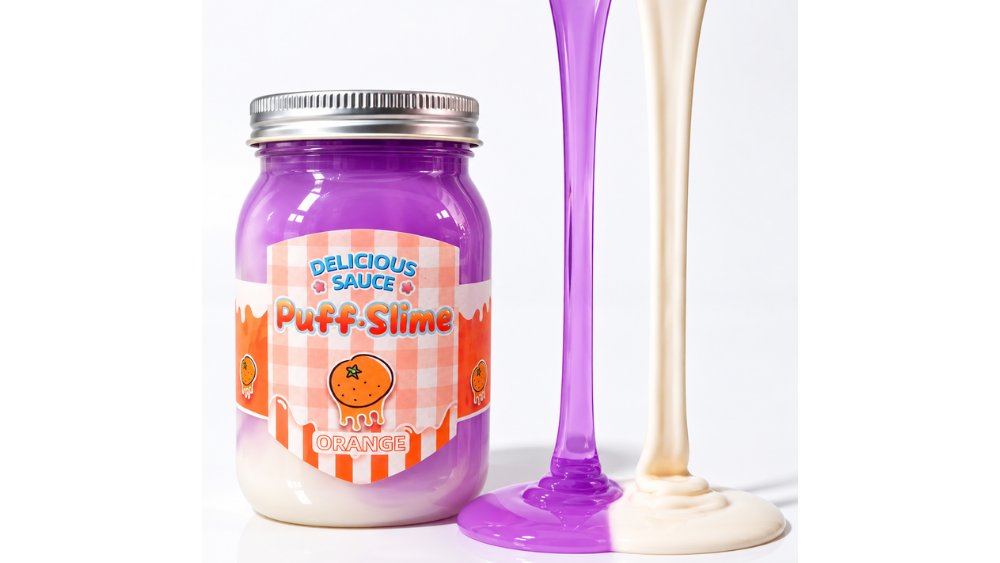 Puff Slime orange Delicious Sauce – Colourful Sensory Slime Toy for Kids